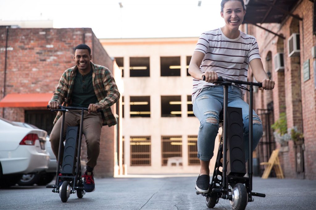 The URB-E e scooter is perfectly designed for a fun ride.