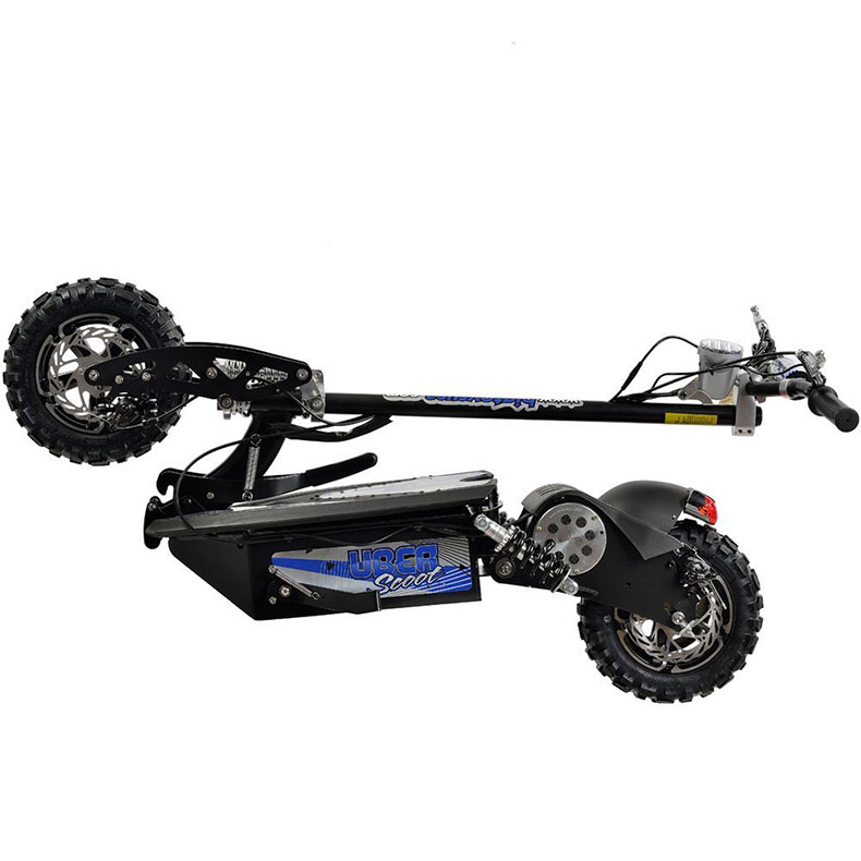 The Uber Scoot is a foldable electric bike whose design is inspired by dirt bike culture.